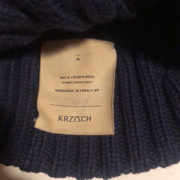 French Wool hat navy blue - Picture 3 of 4